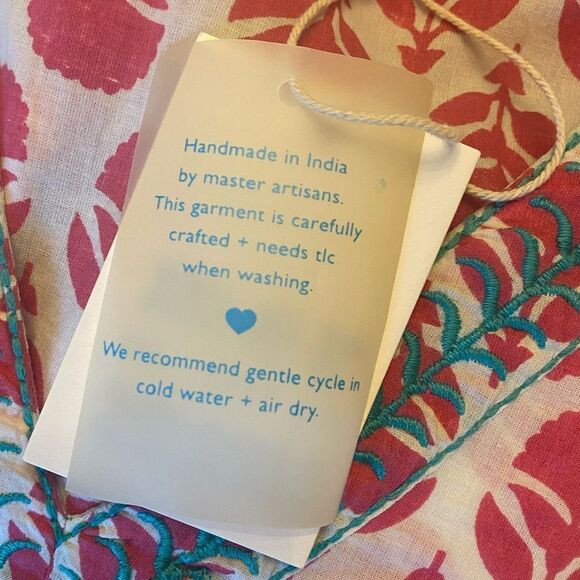 Mer St. Barth NWT Sz M Fuchsia Floral Clara Summer Luxury Resort Worthy Dress - Picture 10 of 10